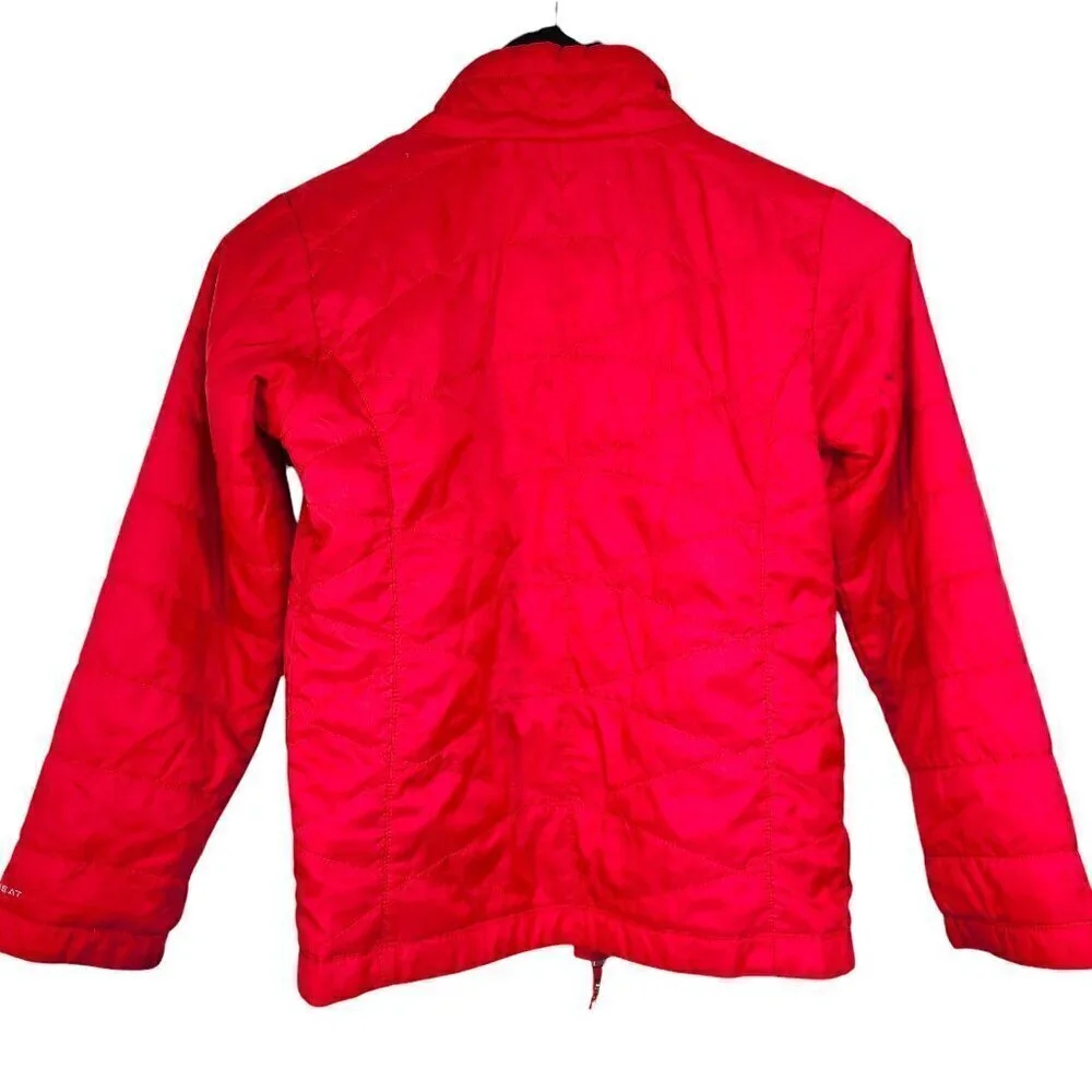 Columbia Girls Omni Heat Red Pink Coat Lightweight Puffer Jacket